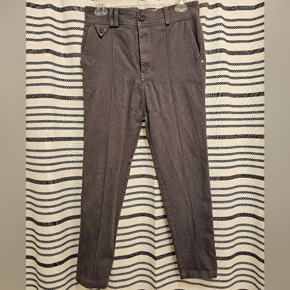 I Love Ugly The Ralph Pant Men's Small Gray ILU Cropped Smart Chinos